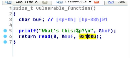 vulnerable_function函数的C代码